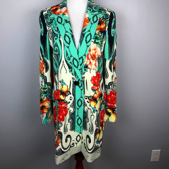 Etro Milano Jackets & Blazers - Etro Milano Colorful Floral Long Jacket